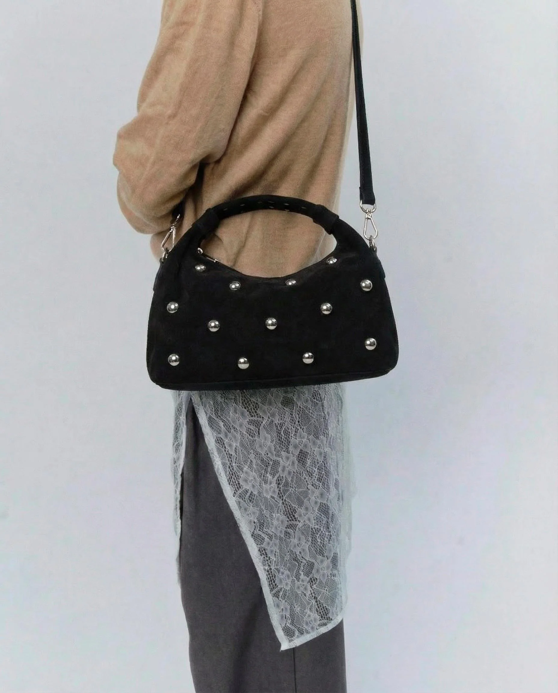 Dandy Rivet Suede Black - Image 2