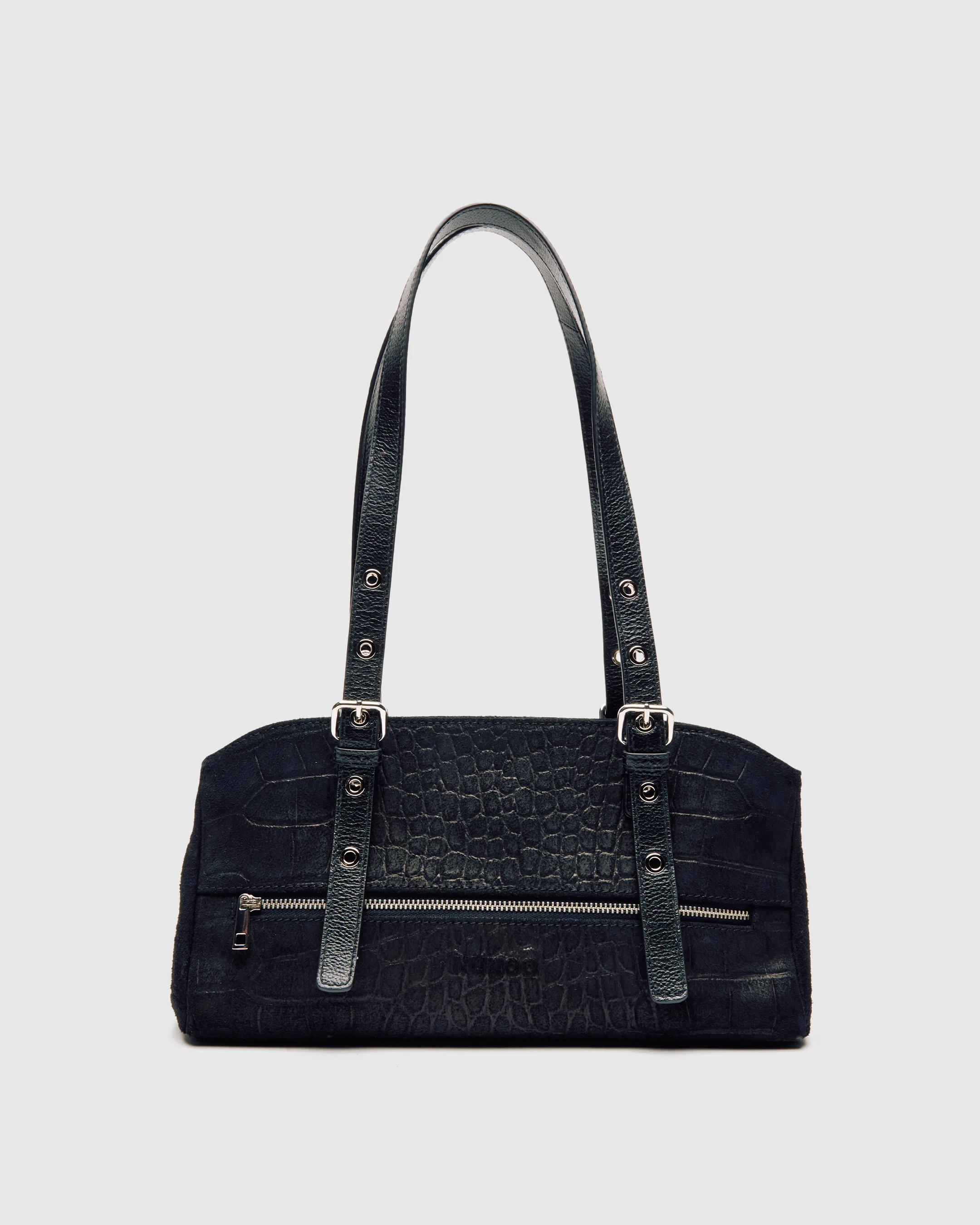 Hazel Scale Suede Black