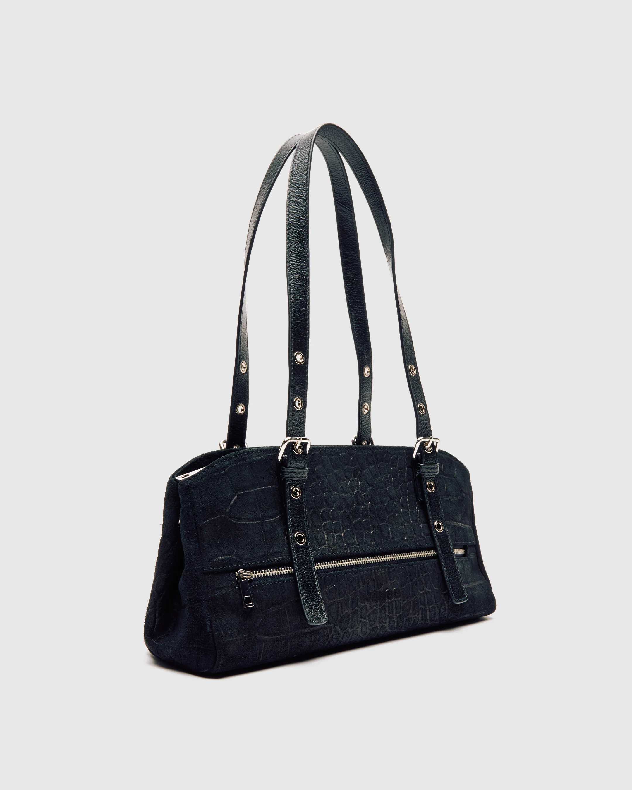 Hazel Scale Suede Black - Image 4