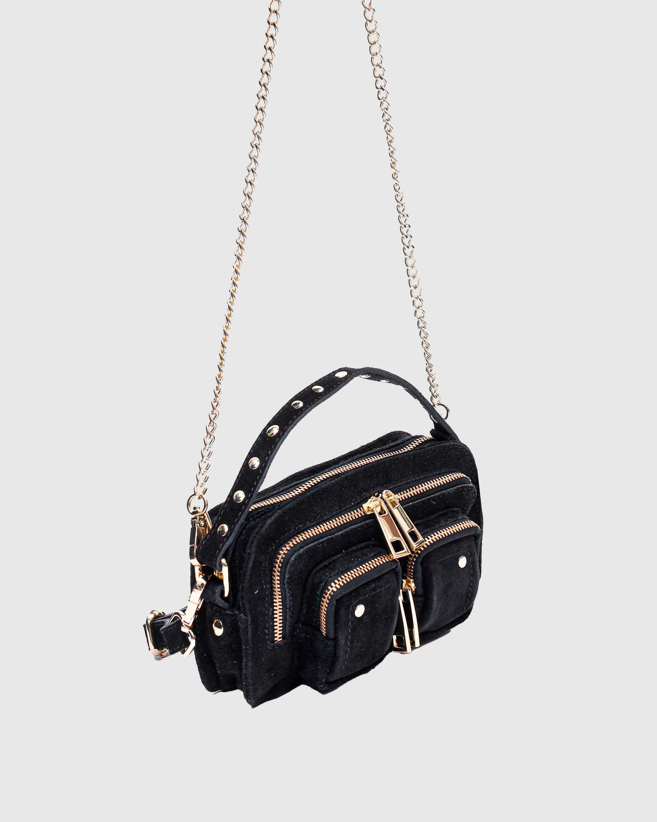 Helena Suede Black w. Gold - Image 3