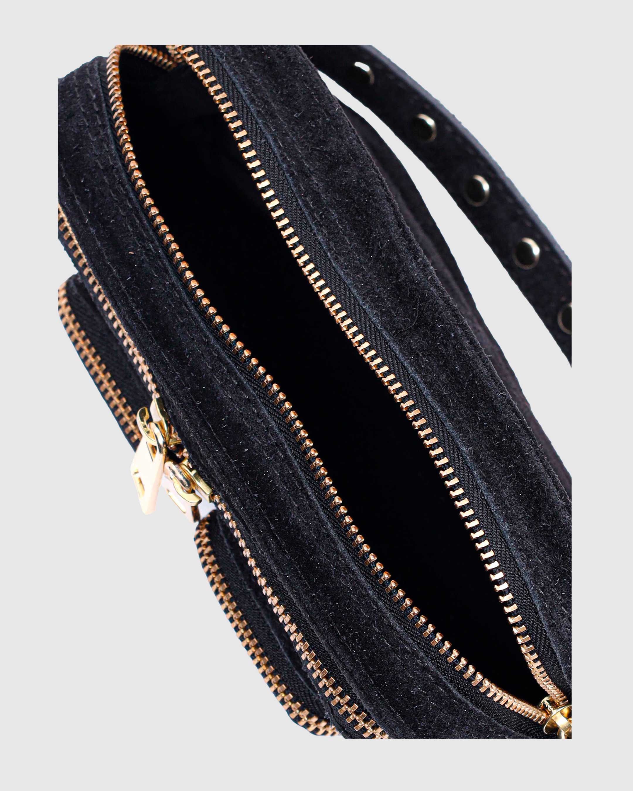 Helena Suede Black w. Gold - Image 4