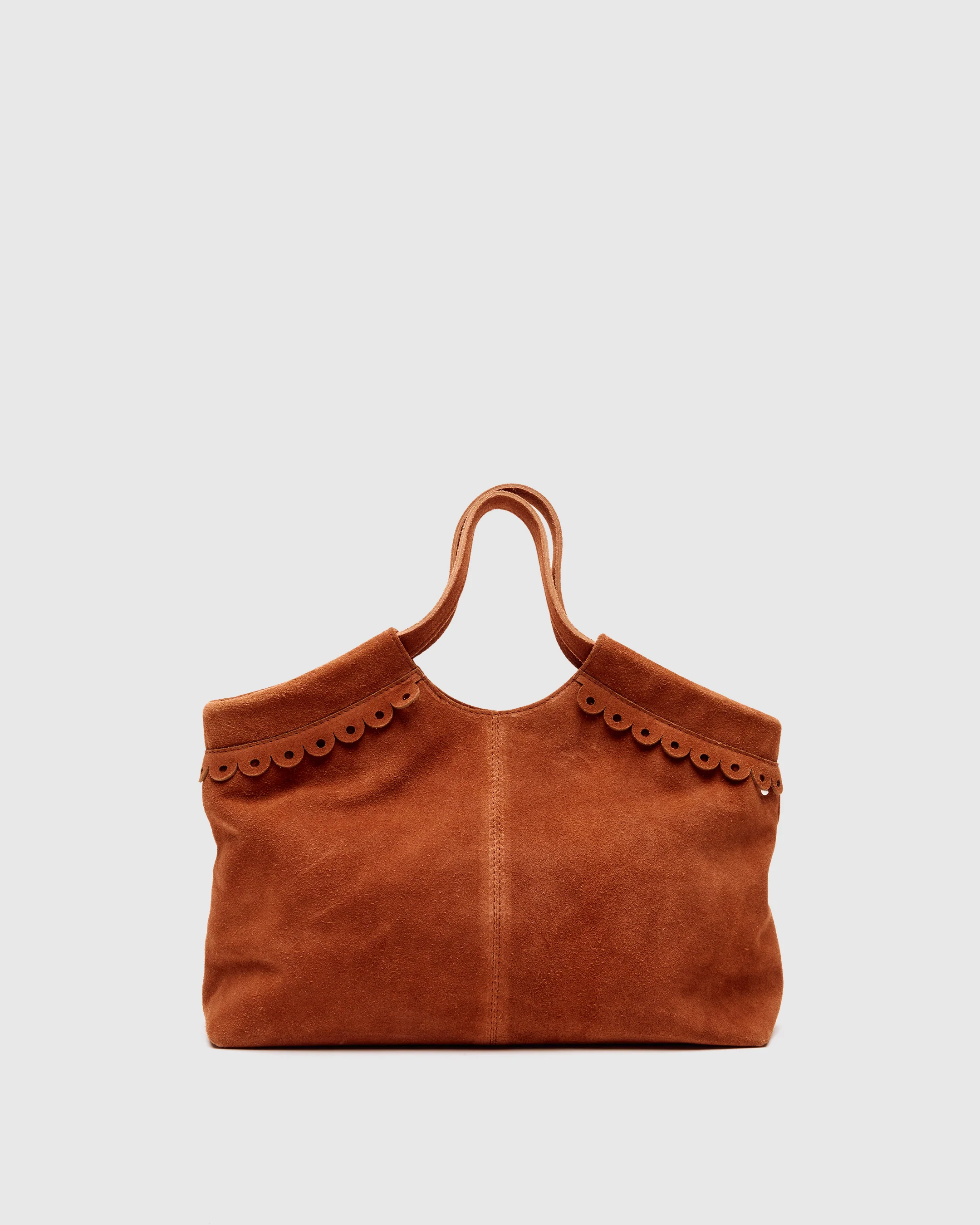 Small Bellis Scallop Suede Redwood - Image 5