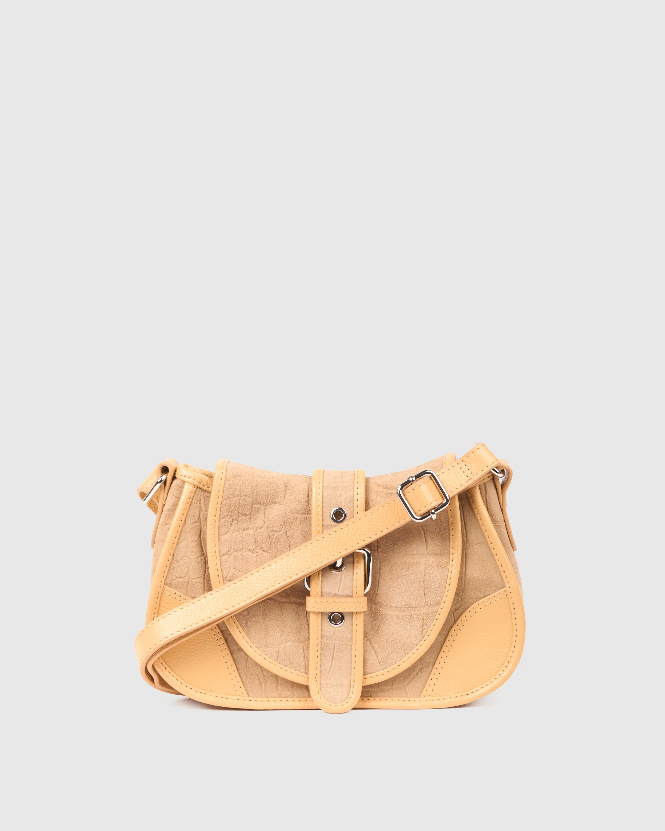 Small Maria Scale Suede Cream - Image 2