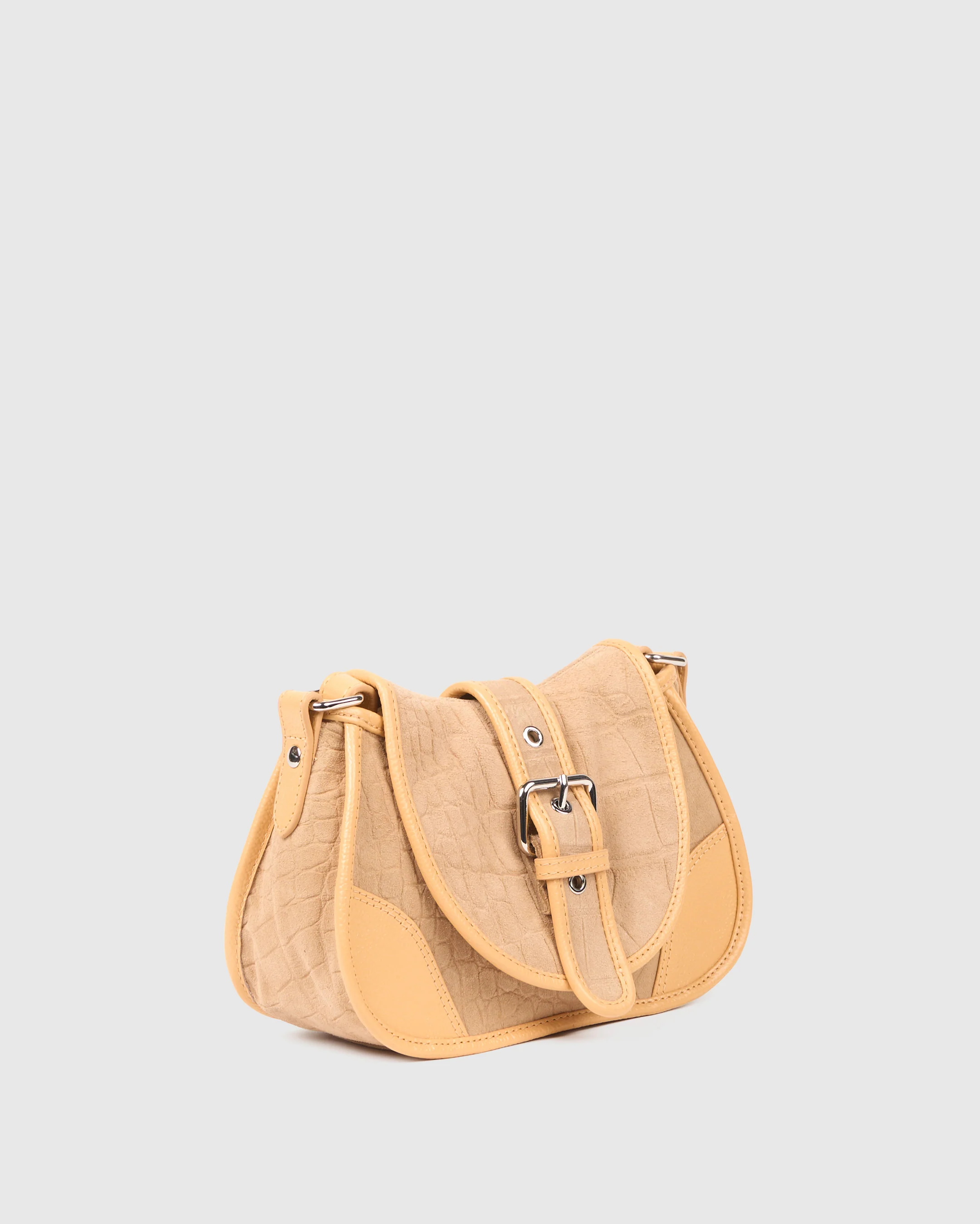 Small Maria Scale Suede Cream - Image 3