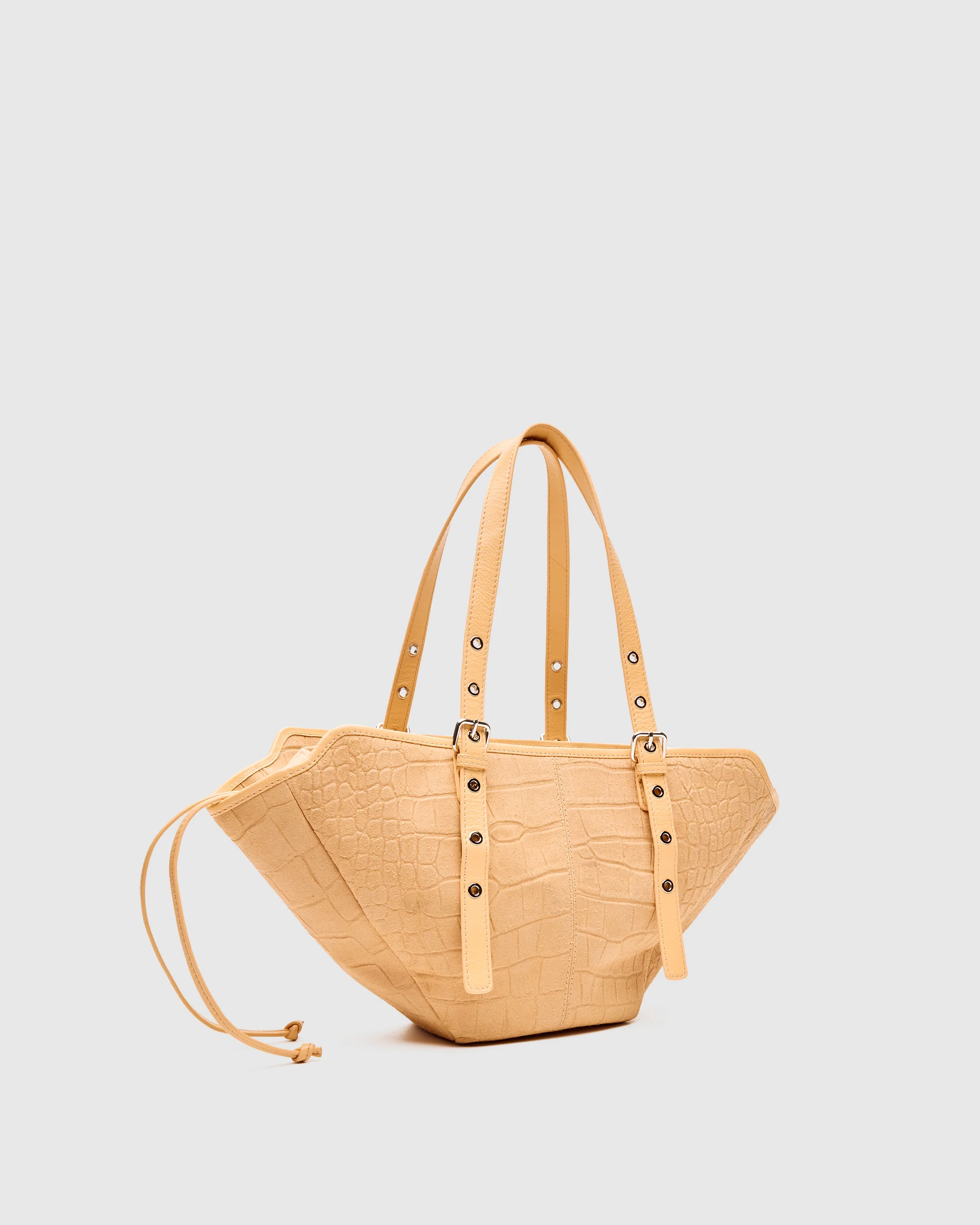 Small Nora Scale Suede Cream - Image 3