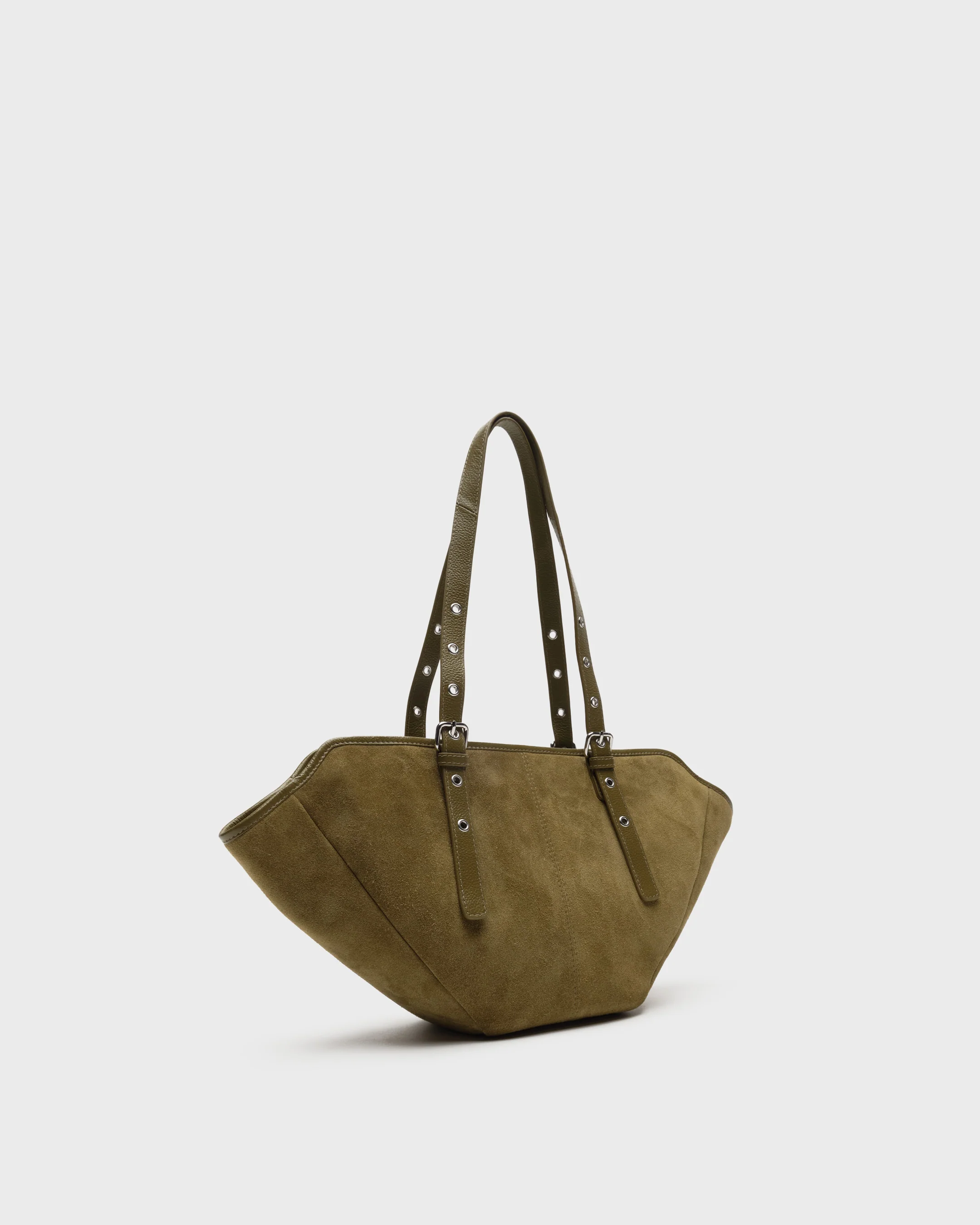 Small Nora Suede Dusty Olive - Image 3